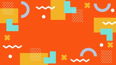 Modern Şekilli Renkli Soyut Geometrik Desen