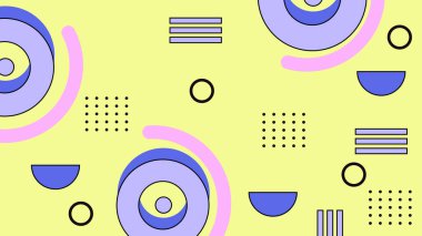 Kalın Şekilli Renkli Geometrik Soyut Arkaplan