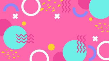 Renkli şekilli canlı Geometrik Soyut Arkaplan. Bu Oyuncu ve Renkli Arkaplan Yaratıcı ve Modern Projeler İçin Mükemmel