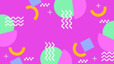 Arkaplanda Renkli Soyut Geometrik Şekiller