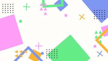 Basit Arkaplanda Renkli Geometrik Soyut Desen