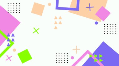 Kalın Şekilli Renkli Geometrik Soyut Arkaplan