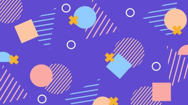 Şekiller ve Desenler ile Renkli Geometrik Soyut Arkaplan