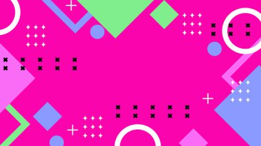 Modern Şekilli Renkli Soyut Geometrik Desen