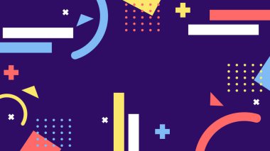 Basit Arkaplanda Renkli Geometrik Soyut Desen