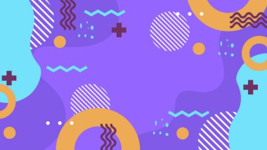 Canlı Şekiller ve Renklerle Soyut Geometrik Arkaplan. Yaratıcı Tasarım Projeleri, Sunumlar ve Modern Sanatsal Gösteriler için ideal