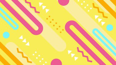 Basit Arkaplanda Renkli Geometrik Soyut Desen