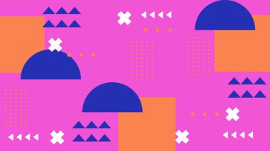 Basit Arkaplanda Renkli Geometrik Soyut Desen