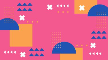 Modern Şekilli Renkli Soyut Geometrik Desen