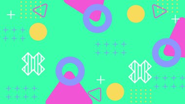 Renkli şekilli canlı Geometrik Soyut Arkaplan. Bu Oyuncu ve Renkli Arkaplan Yaratıcı ve Modern Projeler İçin Mükemmel