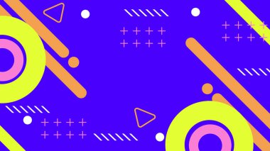 Arkaplanlı Canlı Soyut Geometrik Şekiller