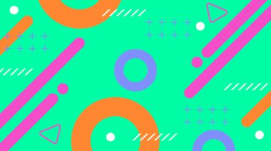 Arkaplanda Renkli Soyut Geometrik Şekiller