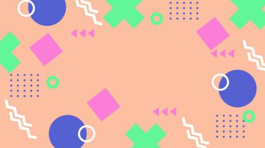 Modern Şekilli Renkli Soyut Geometrik Desen