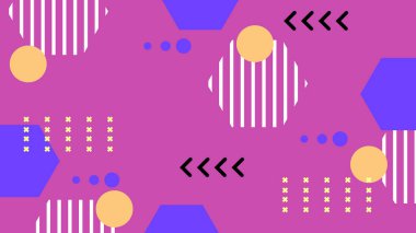 Renkli şekilli canlı Geometrik Soyut Arkaplan. Bu Oyuncu ve Renkli Arkaplan Yaratıcı ve Modern Projeler İçin Mükemmel