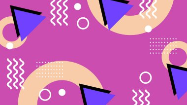 Arkaplanda Renkli Soyut Geometrik Şekiller