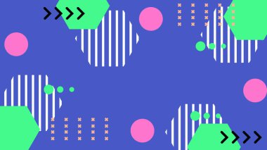 Canlı Şekillere sahip renkli Geometrik Soyut Arkaplan