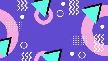 Arkaplanlı Canlı Soyut Geometrik Şekiller