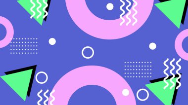 Modern Şekilli Renkli Soyut Geometrik Arkaplan. Canlı Renklerle Geometrik Şekilleri Gösteren Canlı Soyut Arkaplan. Yaratıcı Projeler, Tasarımlar ve Web Kullanımı için ideal