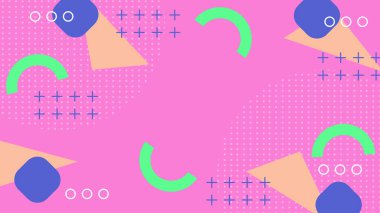 Kalın Şekilli Renkli Geometrik Soyut Arkaplan