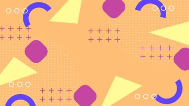 Modern Şekilli Renkli Soyut Geometrik Desen