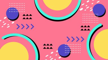 Basit Arkaplanda Renkli Geometrik Soyut Desen