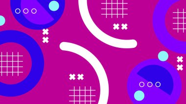 Canlı Şekillere sahip renkli Geometrik Soyut Arkaplan