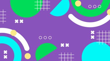 Arkaplanlı Canlı Soyut Geometrik Şekiller