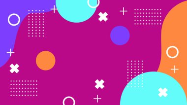 Canlı Şekiller ve Renklerle Soyut Geometrik Arkaplan. Yaratıcı Tasarım Projeleri, Sunumlar ve Modern Sanatsal Gösteriler için ideal