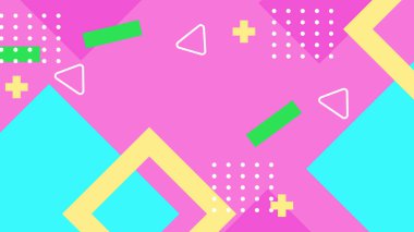 Basit Arkaplanda Renkli Geometrik Soyut Desen