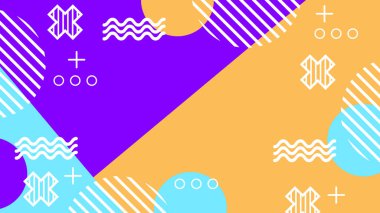 Canlı Şekiller ve Renklerle Soyut Geometrik Arkaplan. Yaratıcı Tasarım Projeleri, Sunumlar ve Modern Sanatsal Gösteriler için ideal