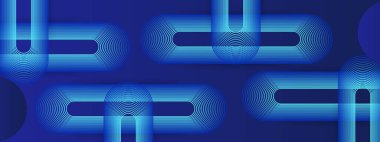 Mavi Vektör Soyut Modern Fütürist 3d Şekiller Posta, Arkaplan, Banner, Ad, Promo, Davetiye, Etc İçin İdeal