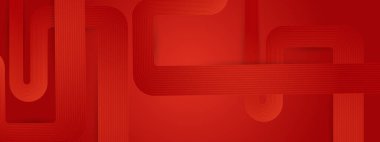 Kırmızı Soyut Banner Geometrik Çizgiler Posta, Arkaplan, Banner, Ad, Promo, Davetiye, Etc için İdeal