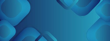 Posta, Arkaplan, Banner, Ad, Promo, Davetiye, Etc İçin Parlak Geometrik Çizgilere sahip Mavi Soyut Sancak