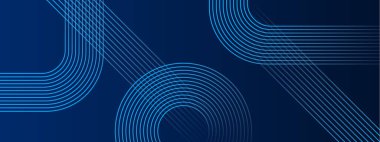 Posta, Arkaplan, Banner, Ad, Promo, Davetiye, Etc İçin Farklı Yönde Satırları Olan Mavi Soyut Sancak