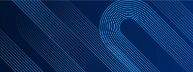 Posta, Arkaplan, Banner, Ad, Promo, Davetiye, Etc için Geometrik Çizgileri Tasarımı İdeal Mavi Soyut Sancak