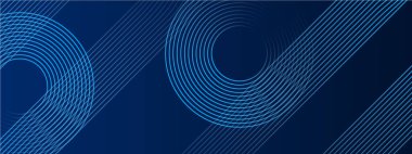 Posta, Arkaplan, Banner, Ad, Promo, Davetiye, Etc İçin Parlak Geometrik Çizgilere sahip Mavi Soyut Sancak