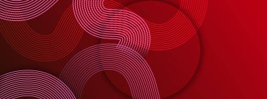 Posta, Arkaplan, Banner, Ad, Promo, Davetiye, Etc için Kırmızı ve Beyaz Soyut Sancak Geometrik Biçim İdeal