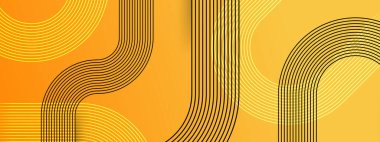 Siyah Beyaz ve Turuncu Banner Geometrik Çizgileri Soyut Gelecek İdeal Posta, Arkaplan, Banner, Ad, Promo, Davetiye, Etc