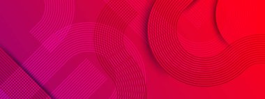 Posta, Arkaplan, Banner, Ad, Promo, Davetiye, Etc için Geometrik Biçimli Kırmızı Basit Sancak İdeal