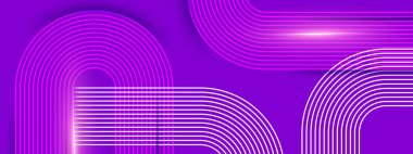 Mor Pembe ve Beyaz Soyut Sancak Geometrik Biçimli Posta, Arkaplan, Banner, Ad, Promo, Davetiye, Etc için İdeal