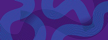 Blue Black and Purple Violet Soyut Sancak Geometrik Çizgileri Posta, Arkaplan, Banner, Ad, Promo, Davet, Etc