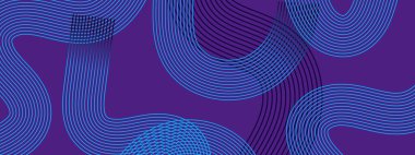 Mavi Siyah ve Mor Menekşe Soyut Sancak Farklı Yönde İdeal Posta, Arkaplan, Banner, Ad, Promo, Davetiye, Etc