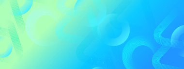 Mavi ve Yeşil Vektör Soyut Modern Fütürist 3d Çizgi Afişi Posta, Arkaplan, Banner, Ad, Promo, Davetiye, Etc için İdeal Şekiller