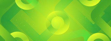 Sarı ve Yeşil Soyut Banner Geometrik Çizgiler Posta, Arkaplan, Banner, Ad, Promo, Davetiye, Etc için İdeal