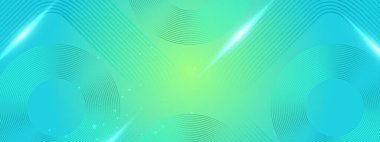 Posta, Arkaplan, Banner, Ad, Promo, Davetiye, Etc İçin Parlayan Geometrik Çizgilerle Mavi ve Yeşil Soyut Sancak