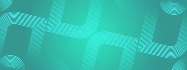 Posta, Arkaplan, Banner, Ad, Promo, Davetiye, Etc için Geometrik Çizgilerle Soyut Yeşil Sancak Tasarımı İdeal