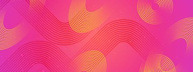 Posta, Arkaplan, Banner, Ad, Promo, Davetiye, Etc için Kırmızı ve Sarı Banner Geometrik Çizgiler Soyut Fütürist İdeal