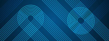 Mavi Soyut Banner Geometrik Çizgiler Posta, Arkaplan, Banner, Ad, Tanıtım, Davetiye, Etc için İdeal