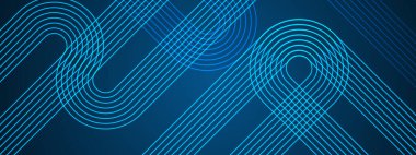 Posta, Arkaplan, Banner, Ad, Promo, Davetiye, Etc İçin Farklı Yönde Satırları Olan Mavi Soyut Sancak