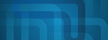 Mavi Soyut Banner Geometrik Çizgiler Posta, Arkaplan, Banner, Ad, Tanıtım, Davetiye, Etc için İdeal